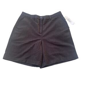 Lauren Ralph Lauren 100% Cotton Bermuda Shorts High Rise Black 10 NWT 90s Style